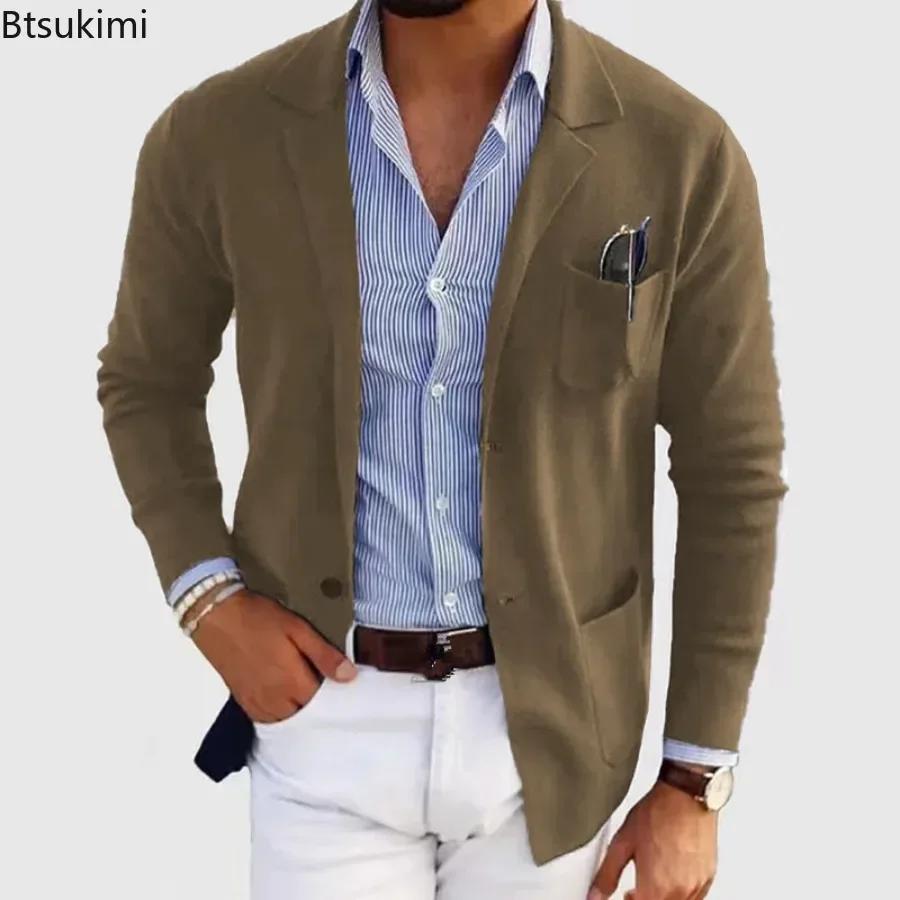 Nouveauté 2026 : Vestes Blazer Homme Tendance Coupe Slim Unie Simple Boutonnage – Manteaux de Costume Décontractés pour Affaires et Mariages