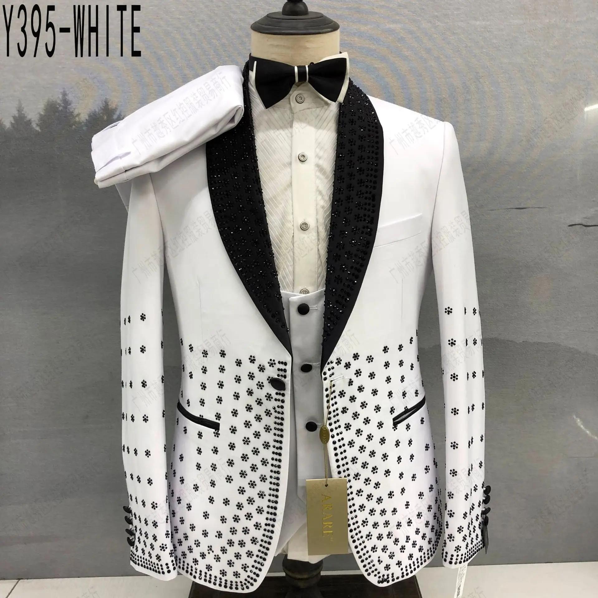 Ensemble de costumes de luxe brillants pour hommes