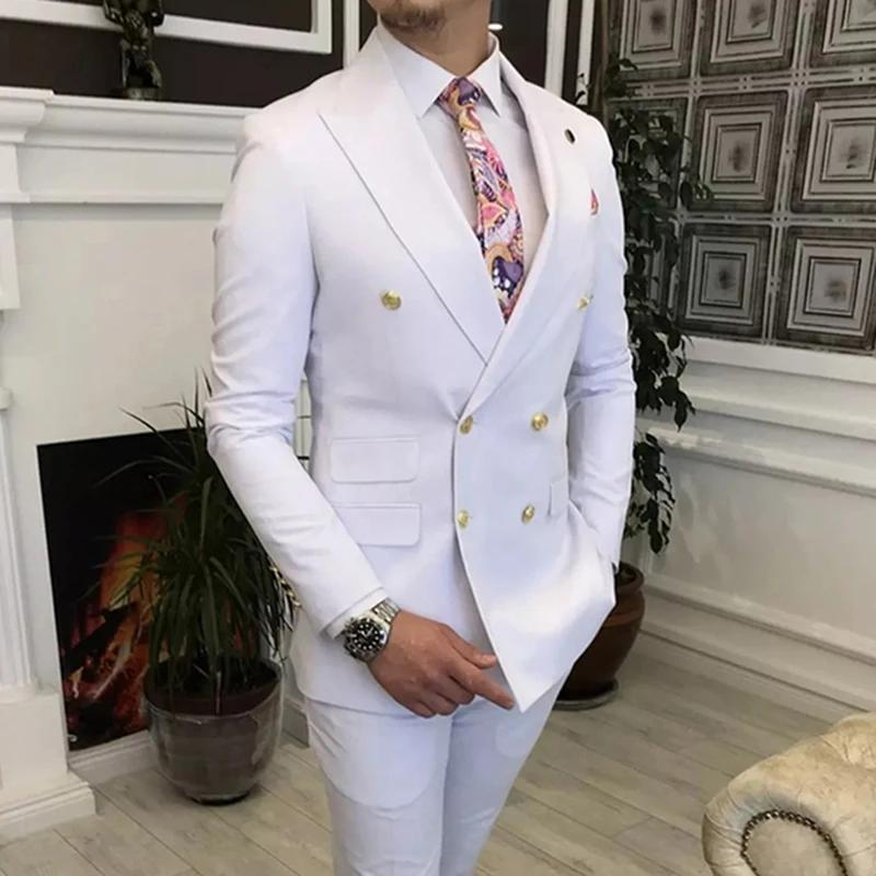 Costumes à double boutonnage pour hommes avec revers pointu
