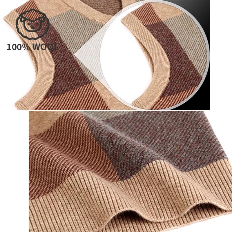 Glaçure col en V 100% laine pour homme