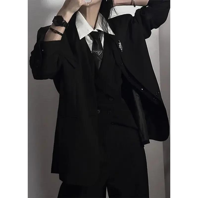 Bla costume ensemble hommes coupe ajustée printemps automne haute Sensation cérémonie Jaet gilet neutre Sle Double 2025 offre spéciale