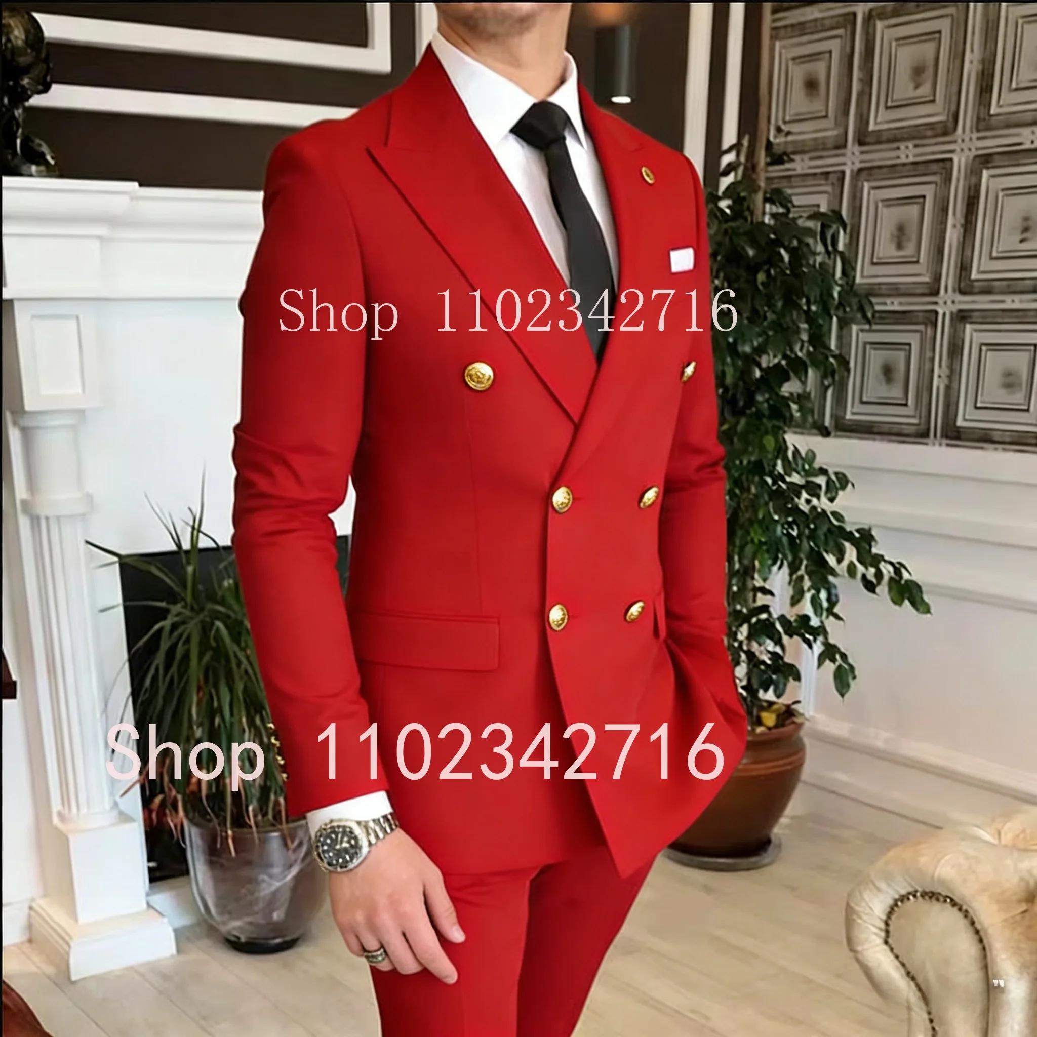Costumes à double boutonnage pour hommes avec revers pointu