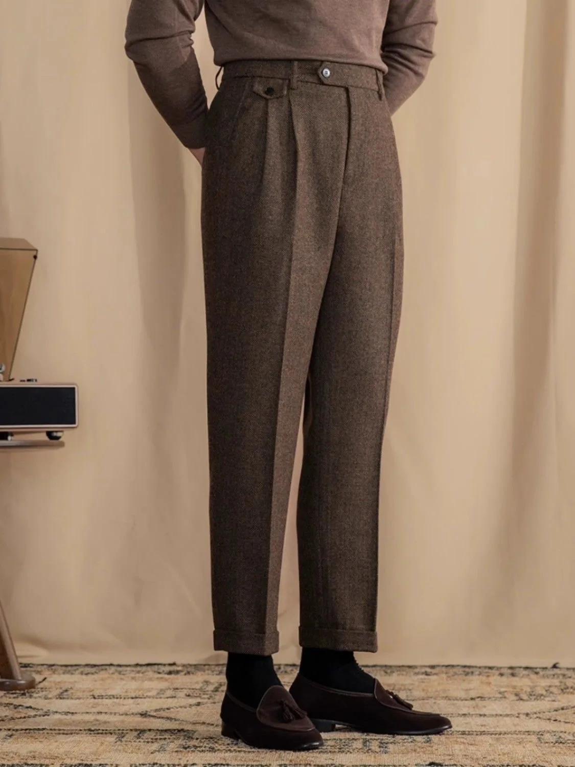 Pantalon de costume Vintage italien pour hommes
