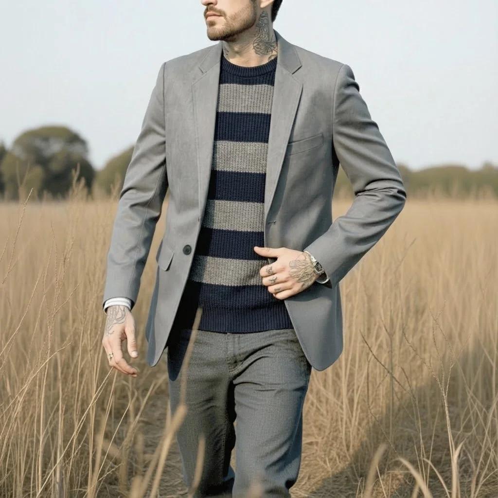 Veste à simple boutonnage pour homme