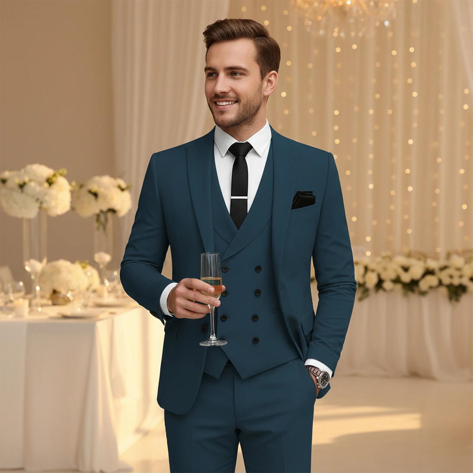 Costumes 3 pièces croisés pour hommes