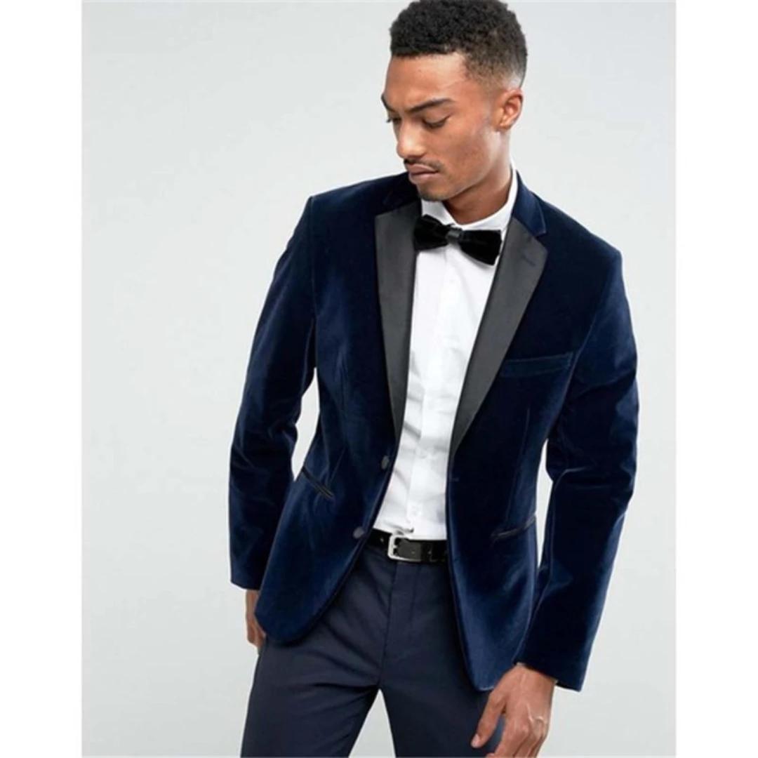 Nouvelle Veste en Velours Noir Tendance pour Homme