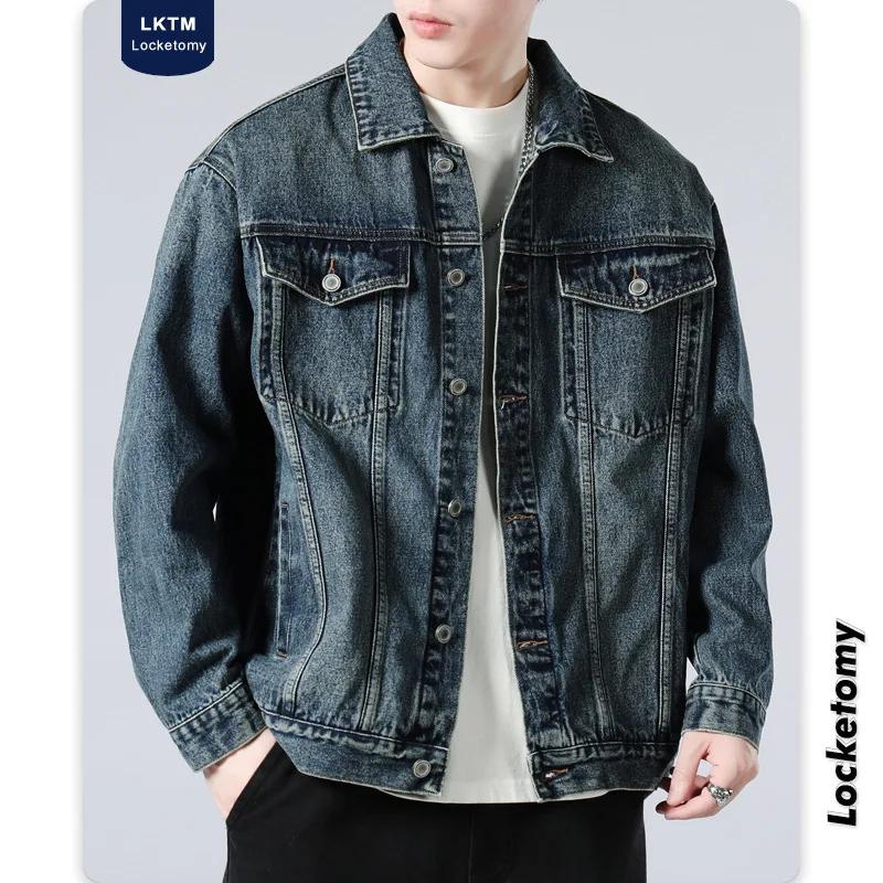 Veste en jean noire pour homme