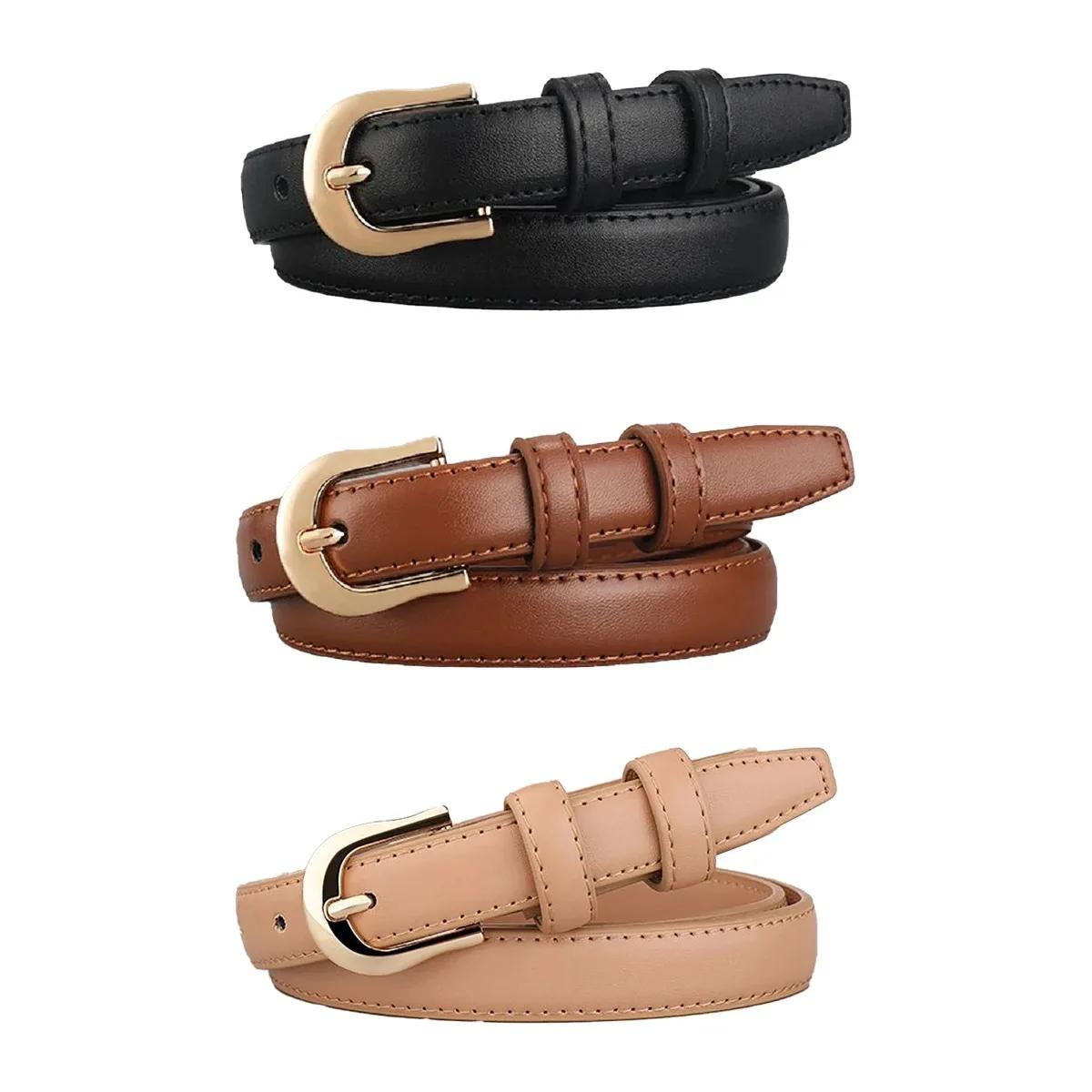 Ceinture d'été marron avec détails raffinés pour pantalon western