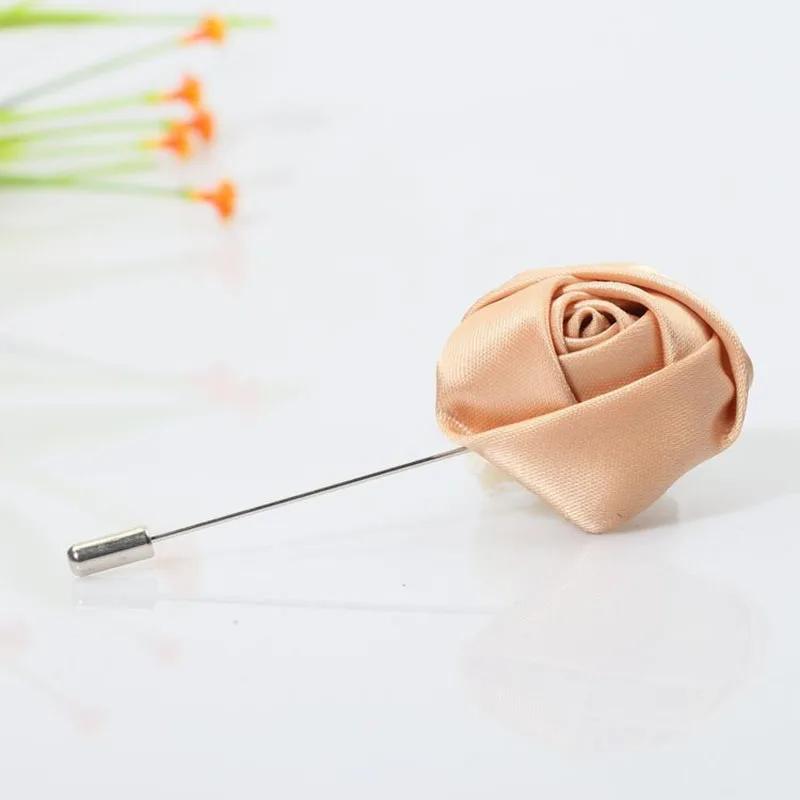 Boutonnières pour hommes pour mariage marié Corsage épinglettes ruban Roses fleur Mensuit boutonnière broche accessoires