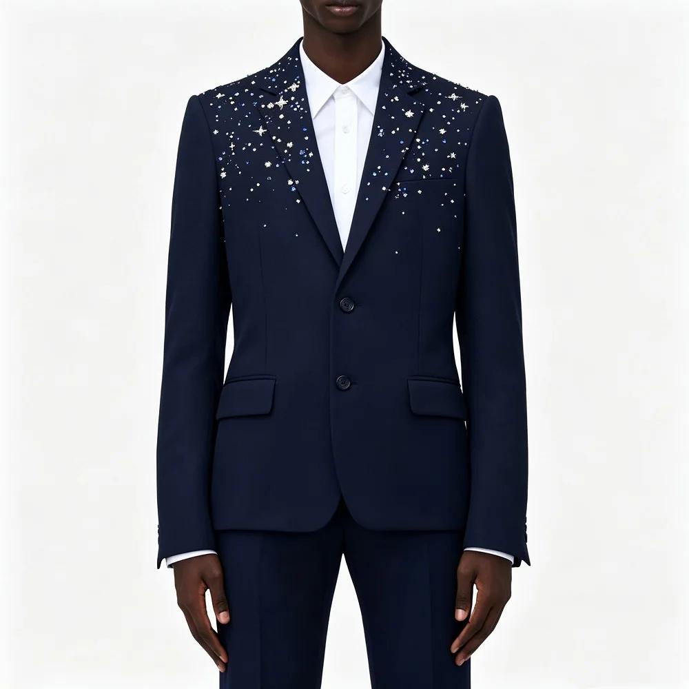 Costume de Mariage Homme de Luxe Perlé