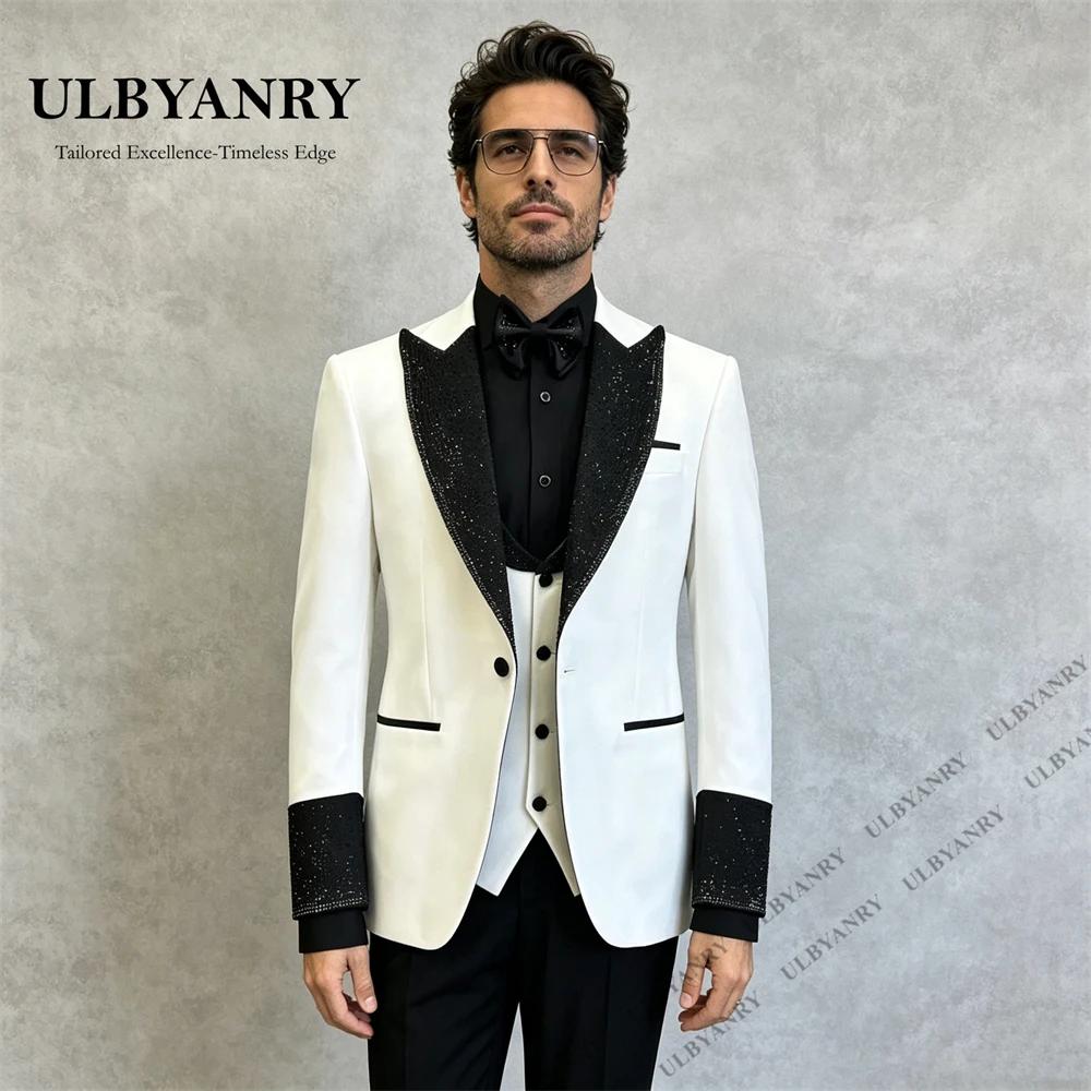 Ensemble de costume 3 pièces de luxe ULBYANRY pour homme