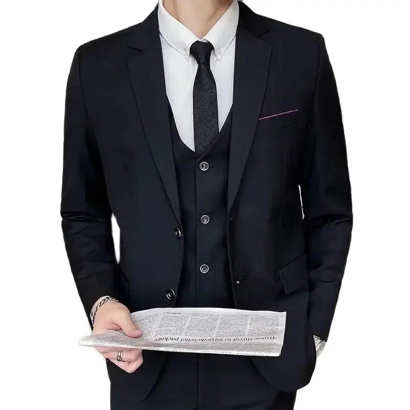 Costume (Blazer + gilet + pantalon) pour hommes