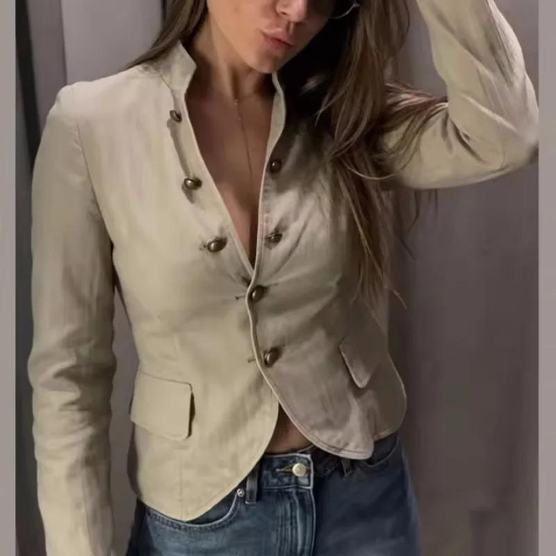 Nouvelle veste de costume boutonnée de style simple