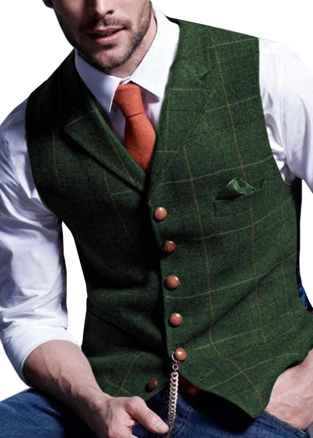 Gilets pour hommes Costume en Tweed Vêtements d'affaires