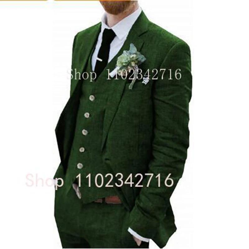 Costume zones me 3 pièces en lin pour hommes