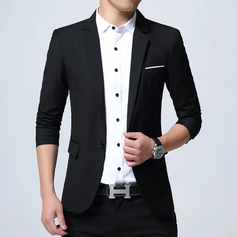 Veste de costume décontractée homme blazer sportif un bouton élégante pour homme occasions affaires printemps automne