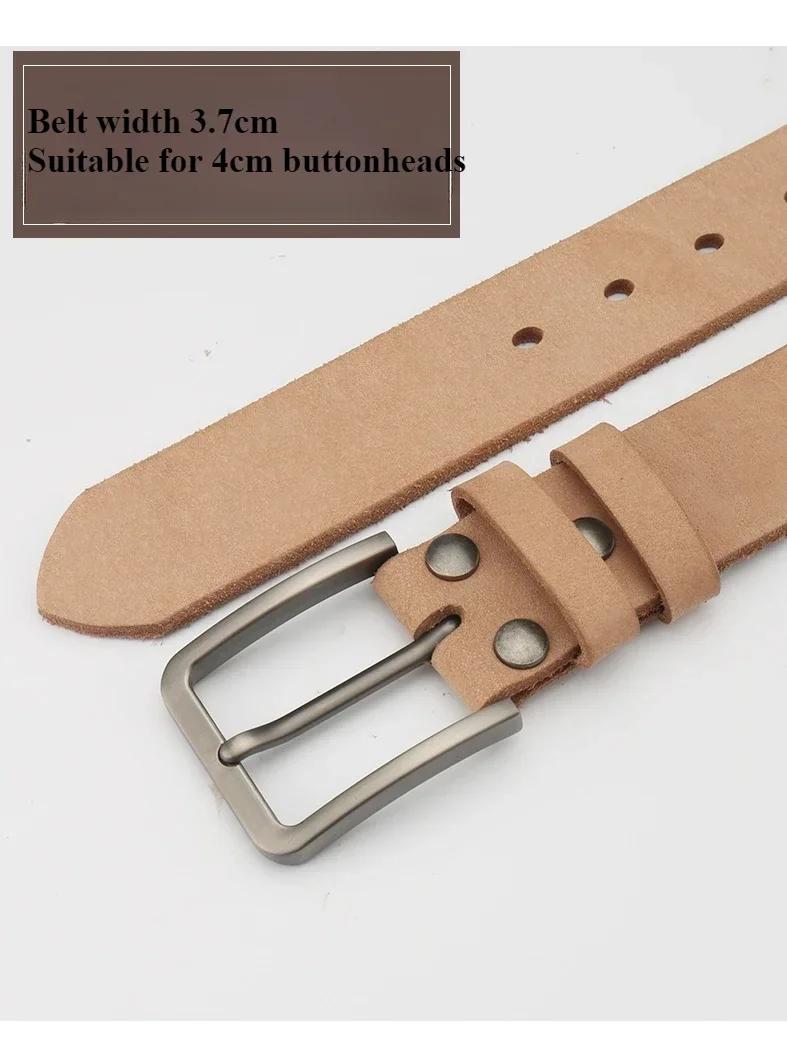 Ceinture en cuir pour hommes fabriquée en véritable peau de vache entière