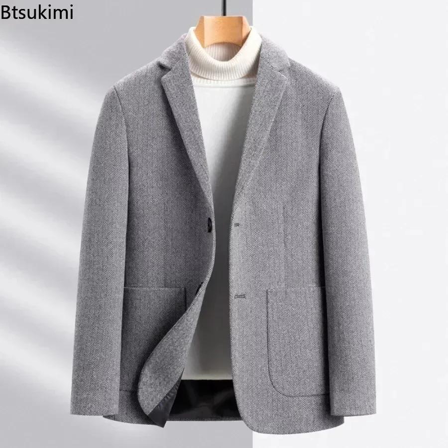Veste de costume en laine pour hommes