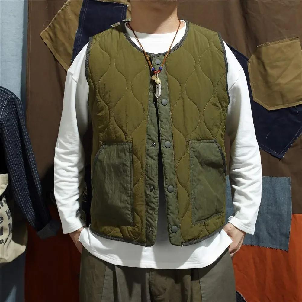 Gilet rembourré en coton Vintage pour hommes