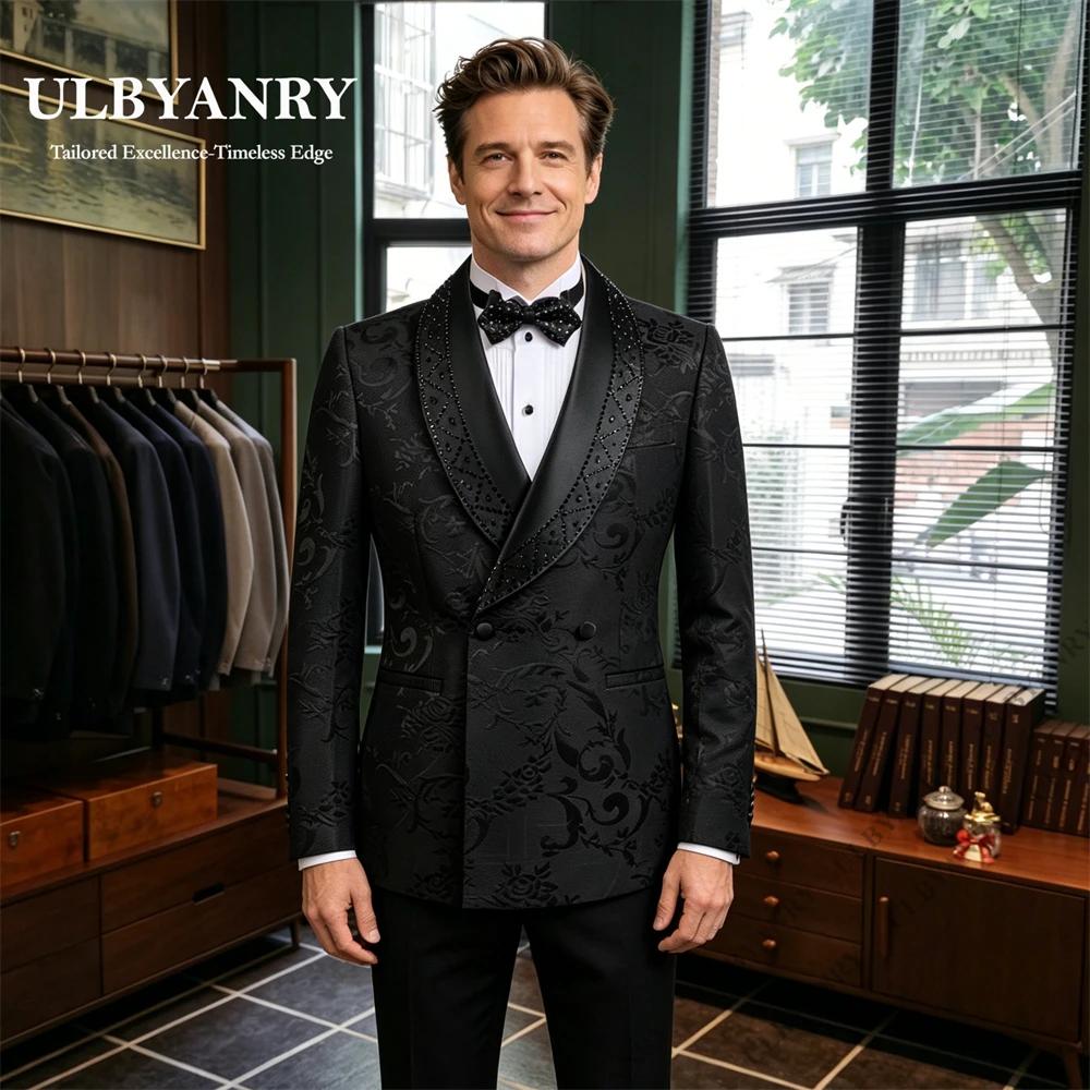 Costume formel pour homme ULBYANRY orné de cristaux
