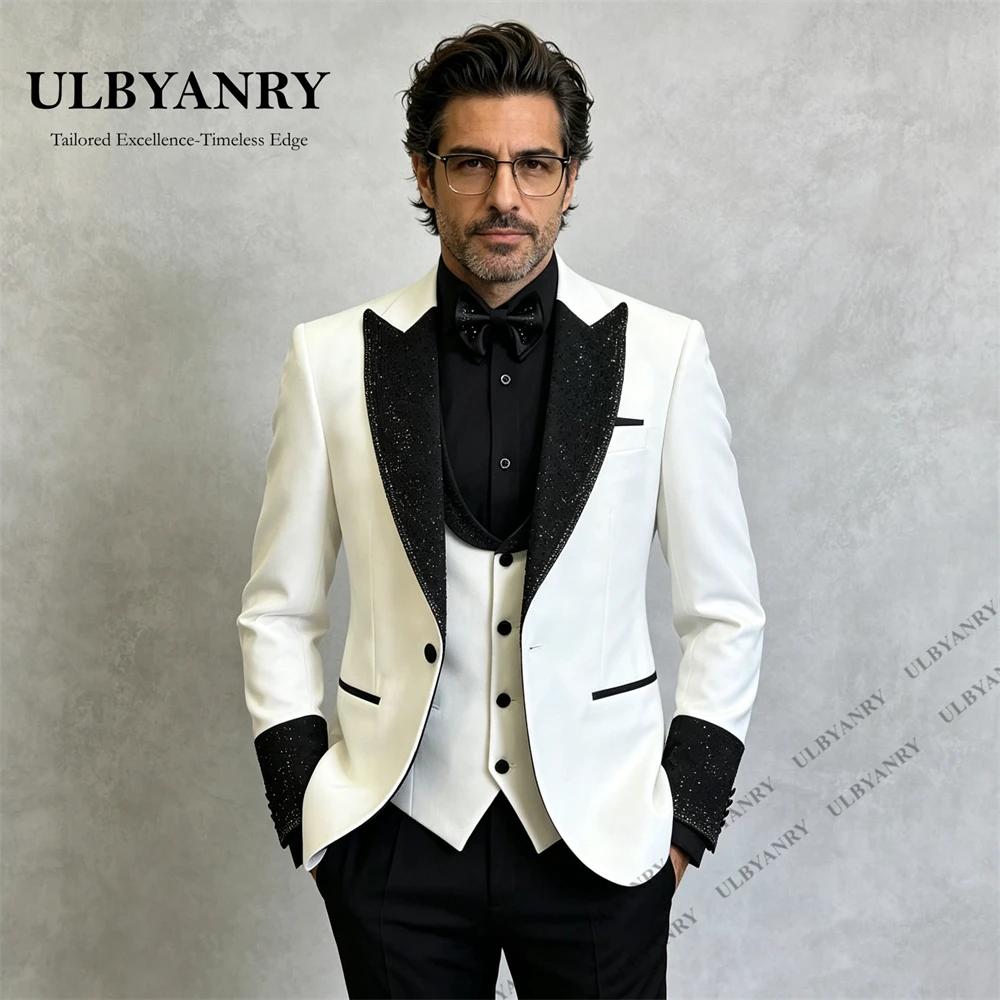 Ensemble de costume 3 pièces de luxe ULBYANRY pour homme