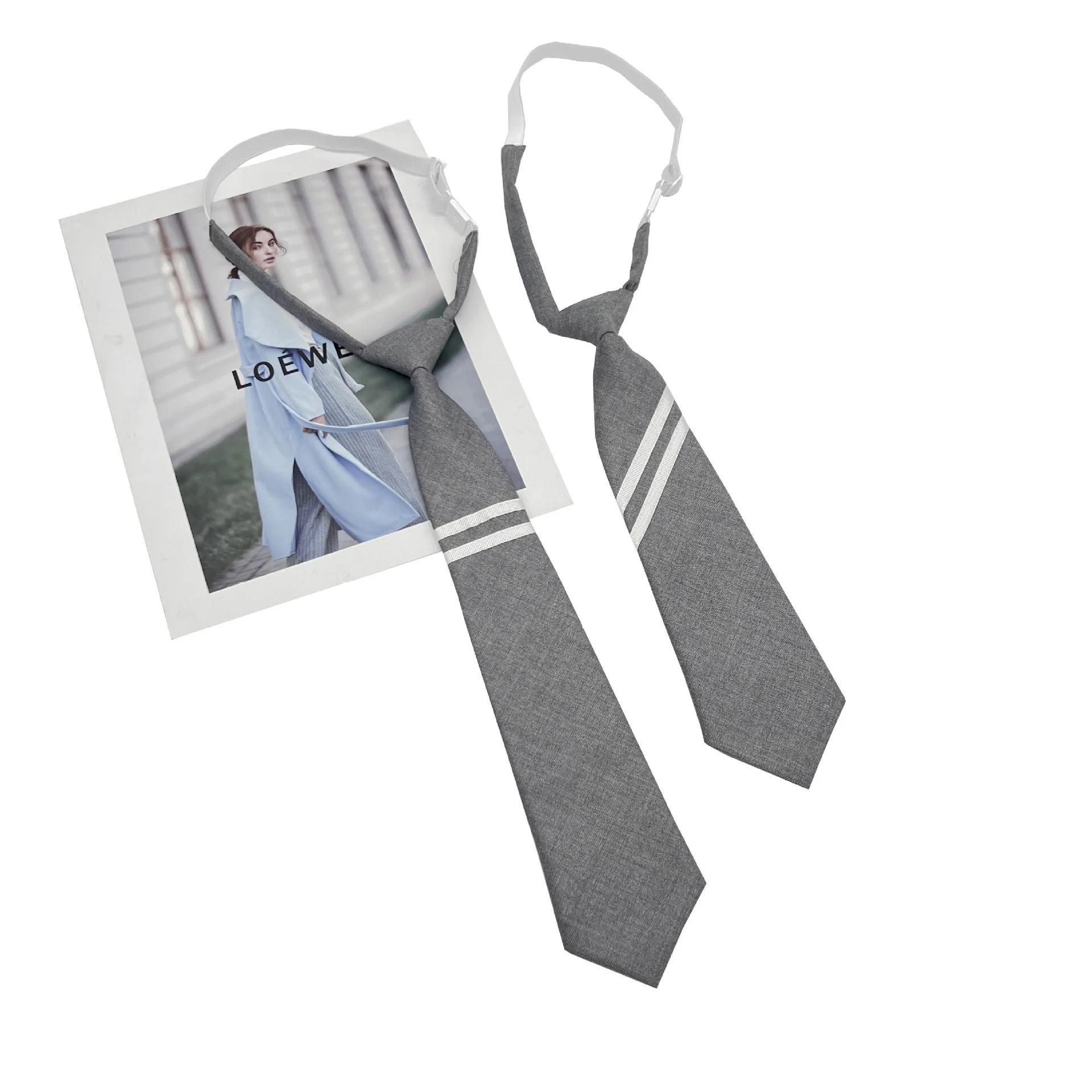 Cravate en coton gris pour homme et femme
