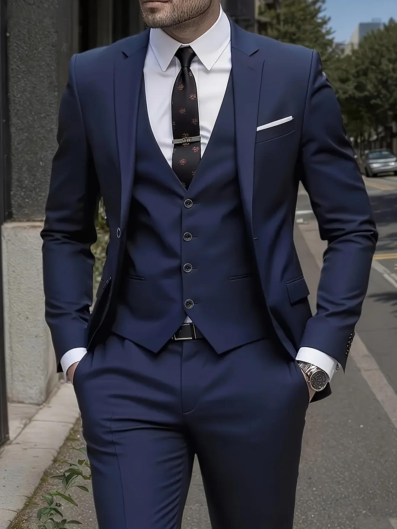 Ensemble de costume 2 pièces bordeaux pour homme (blazer + pantalon uniquement