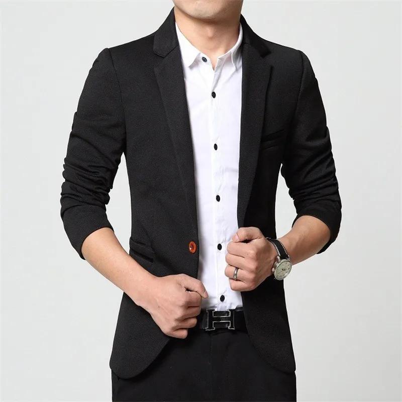 2024 hommes coupe ajustée nouvelle mode Blazer costume veste noir bleu rouge grande taille L à 5XL