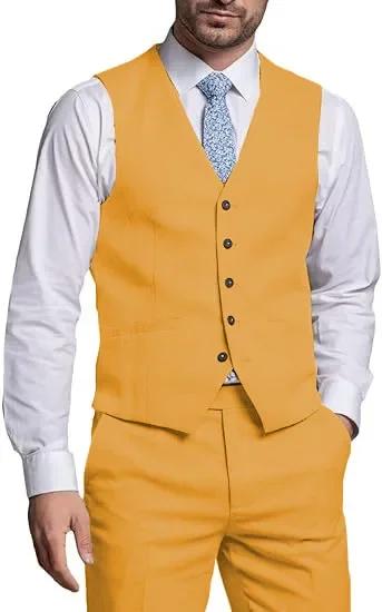 Costumes pour hommes 2 pièces gilet et pantalon ensemble Gentleman costume classique