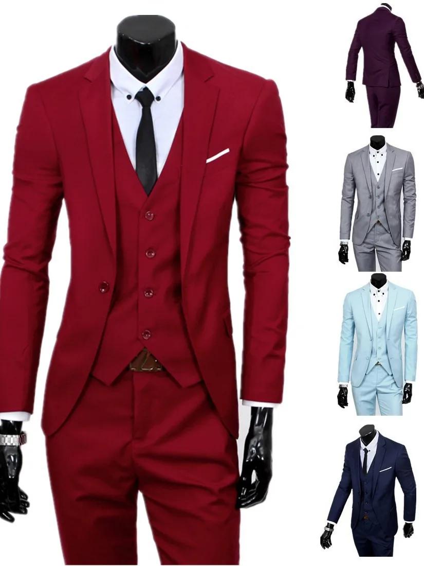 Slim Fit meilleur homme costume hommes d'affaires décontracté sur mesure veste et pantalon Ensemble à la mode Style urbain fermeture à bouton unique