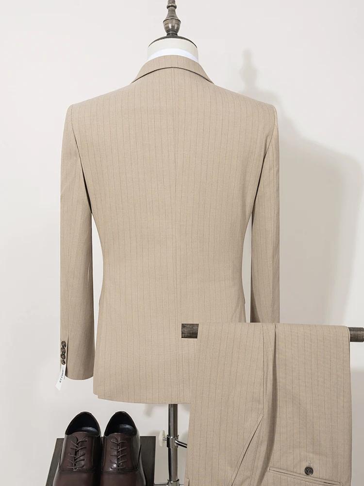 Costumes rayés noirs de haute qualité pour hommes