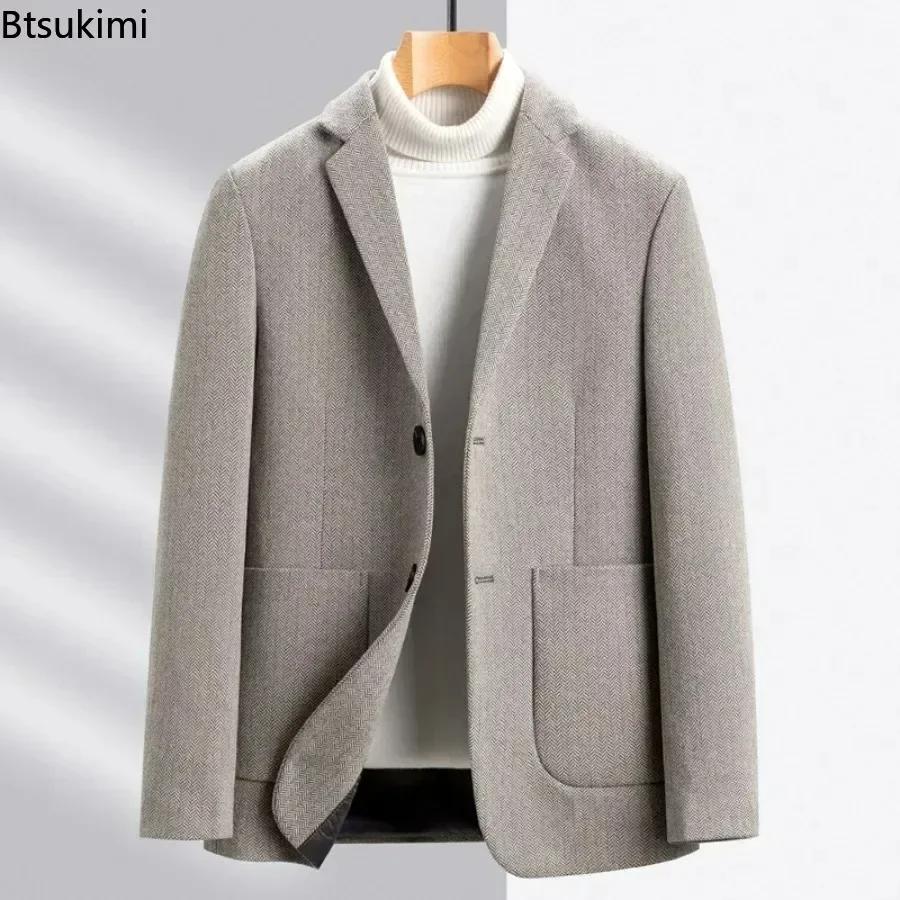 Veste de costume en laine pour hommes