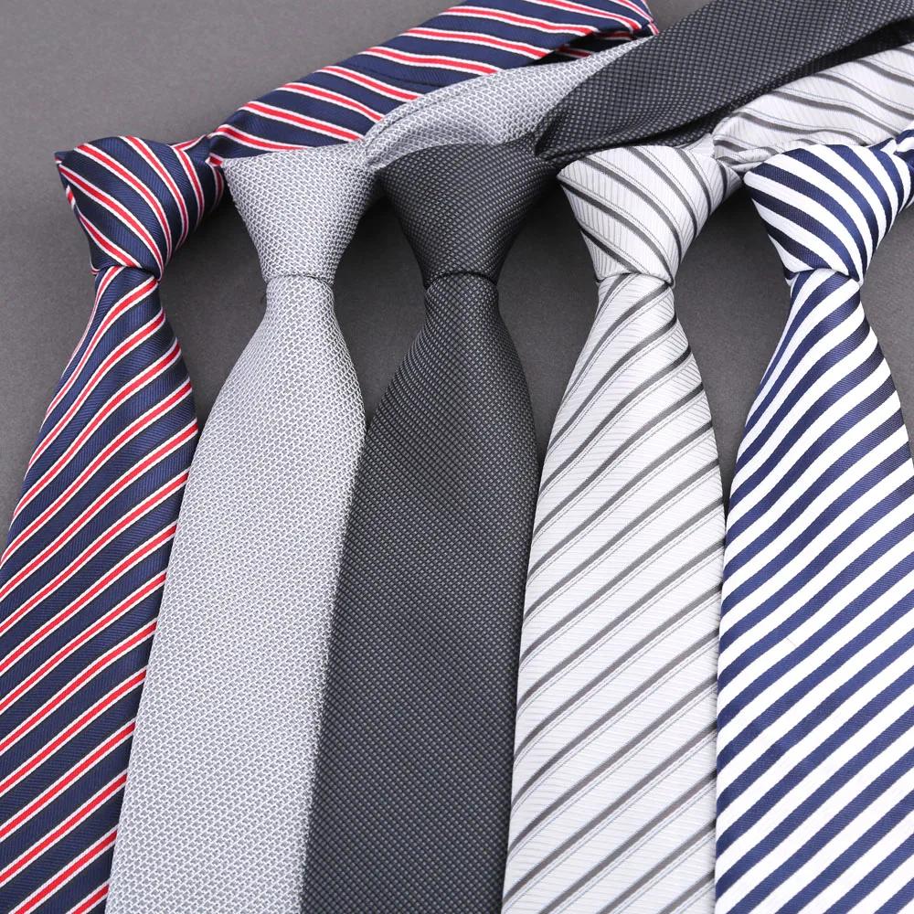 Cravate classique à rayures Jacquard pour hommes