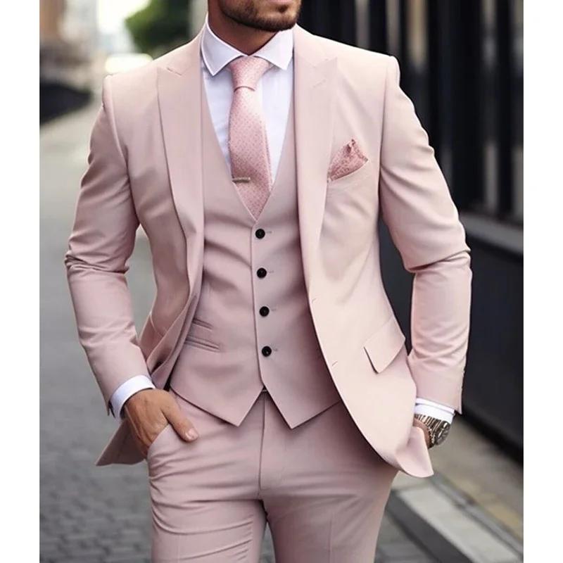 Costume de Luxe Rose pour Homme