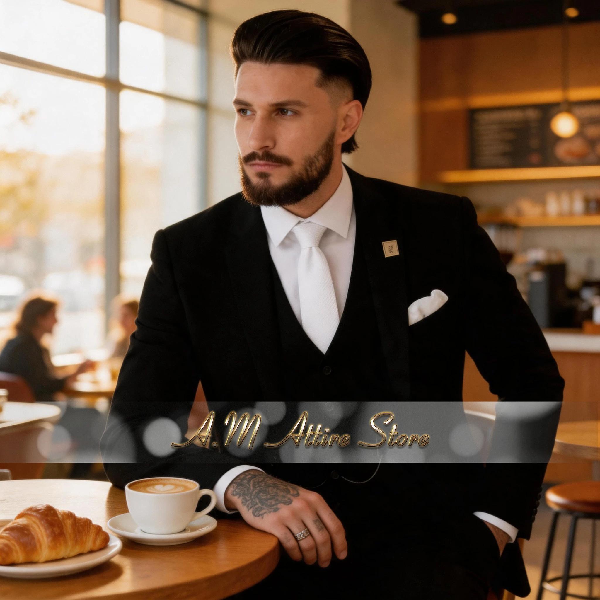 Costume Homme Vert Sauge Élégant 3 Pièces : Veste