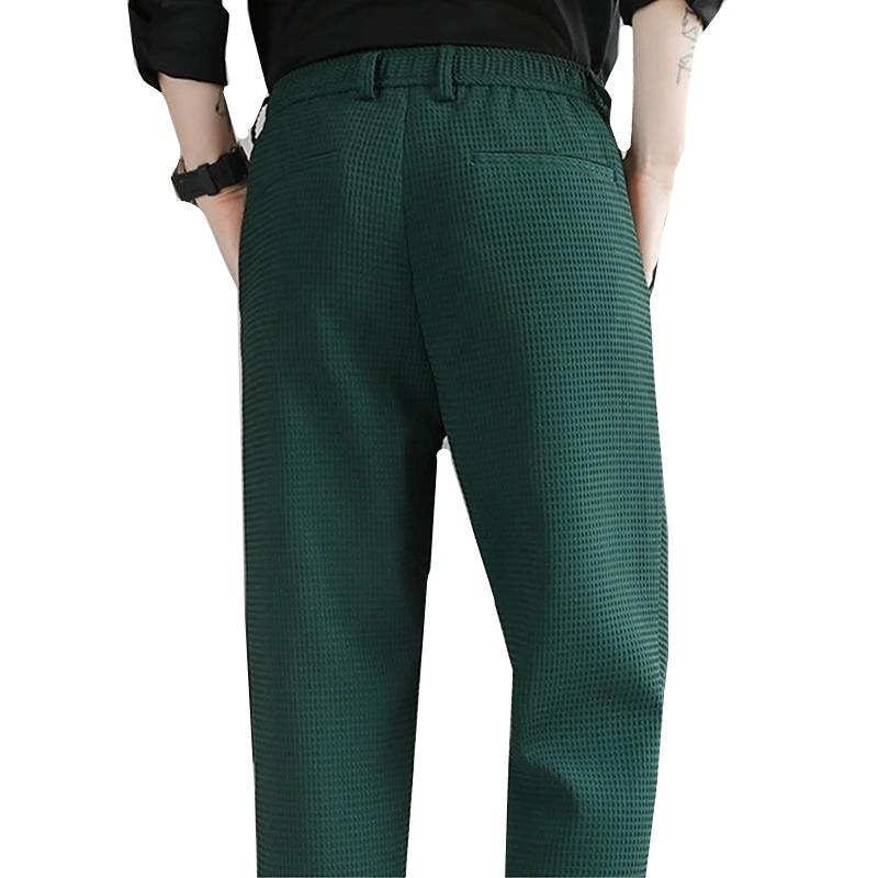 Pantalon de costume vert foncé pour homme 2026