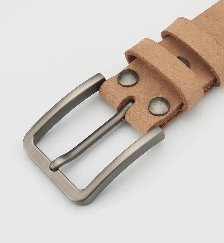 Ceinture en cuir pour hommes fabriquée en véritable peau de vache entière