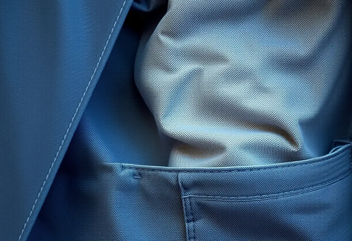 Intérieur de poche d'un costume ample